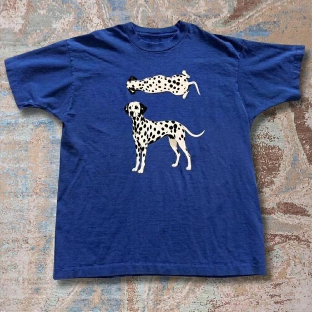 Blue Dalmatian Dog Graphic Tee